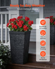 VEVOR planter open top showing removable inner insert for easy planting and soil changes