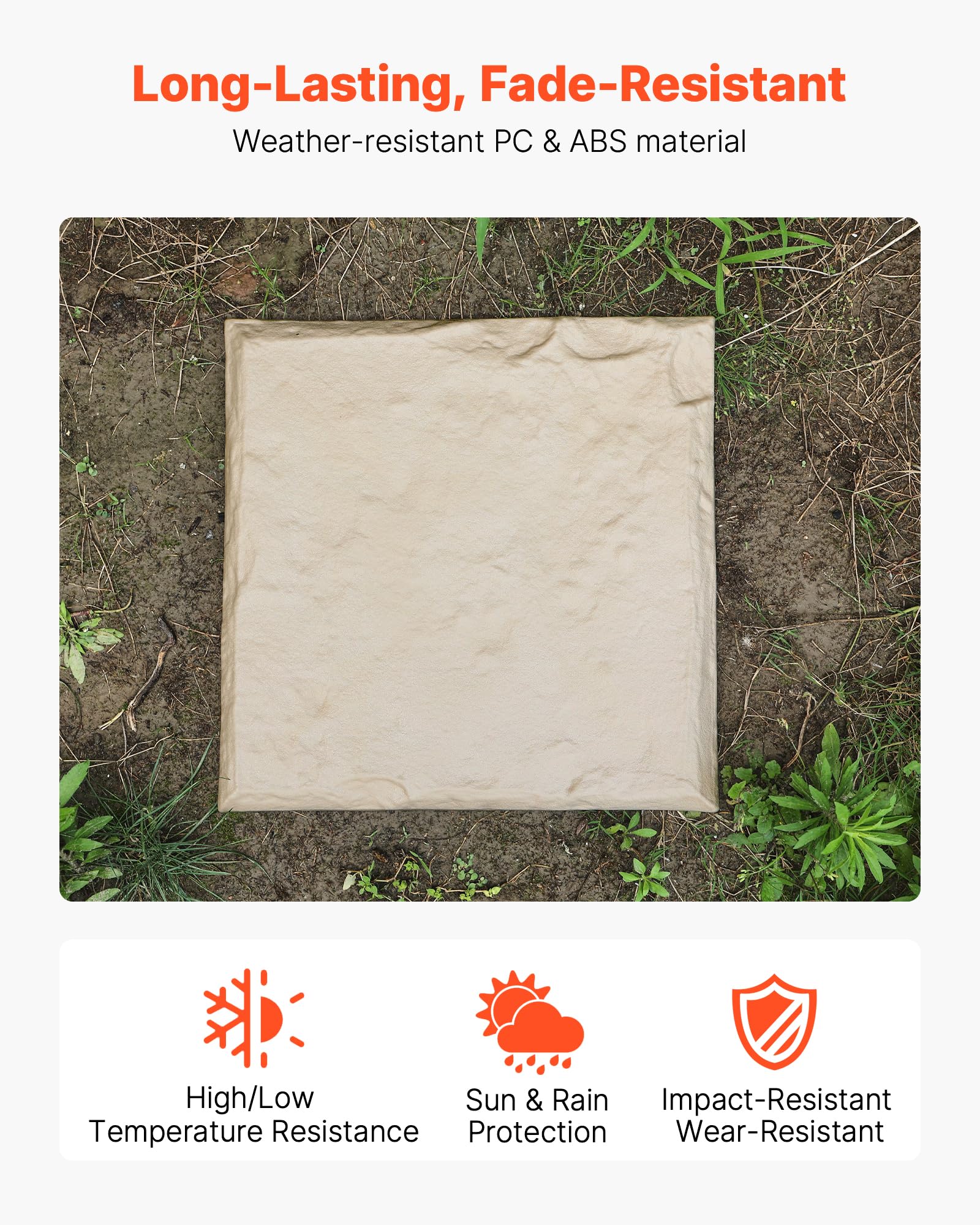 VEVOR close-up of stone-textured smooth surface for comfortable barefoot use