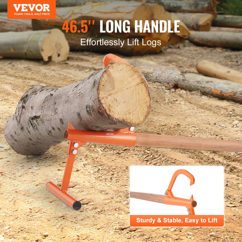 VEVOR timberjack closeup of steel hook highlighting secure gripping advantage