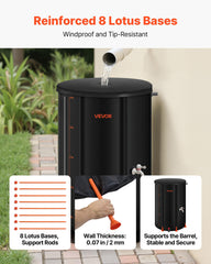 VEVOR transparent side with scale lines for easy water level checks