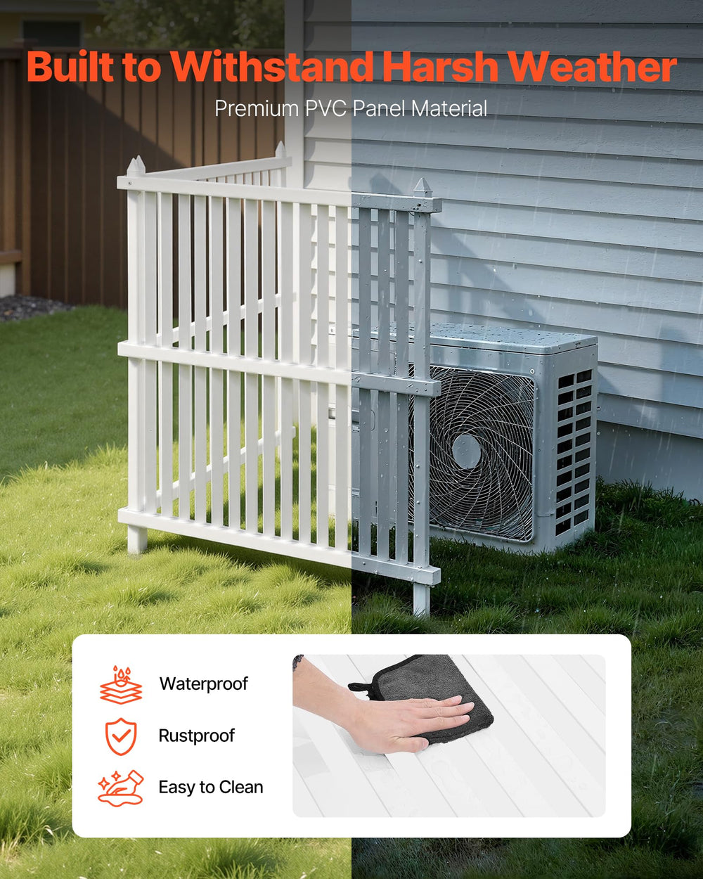 VEVOR hiding a trash bin in backyard demonstrating tidy appearance benefit