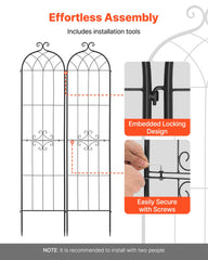 VEVOR trellis assembled in garden supporting climbing roses