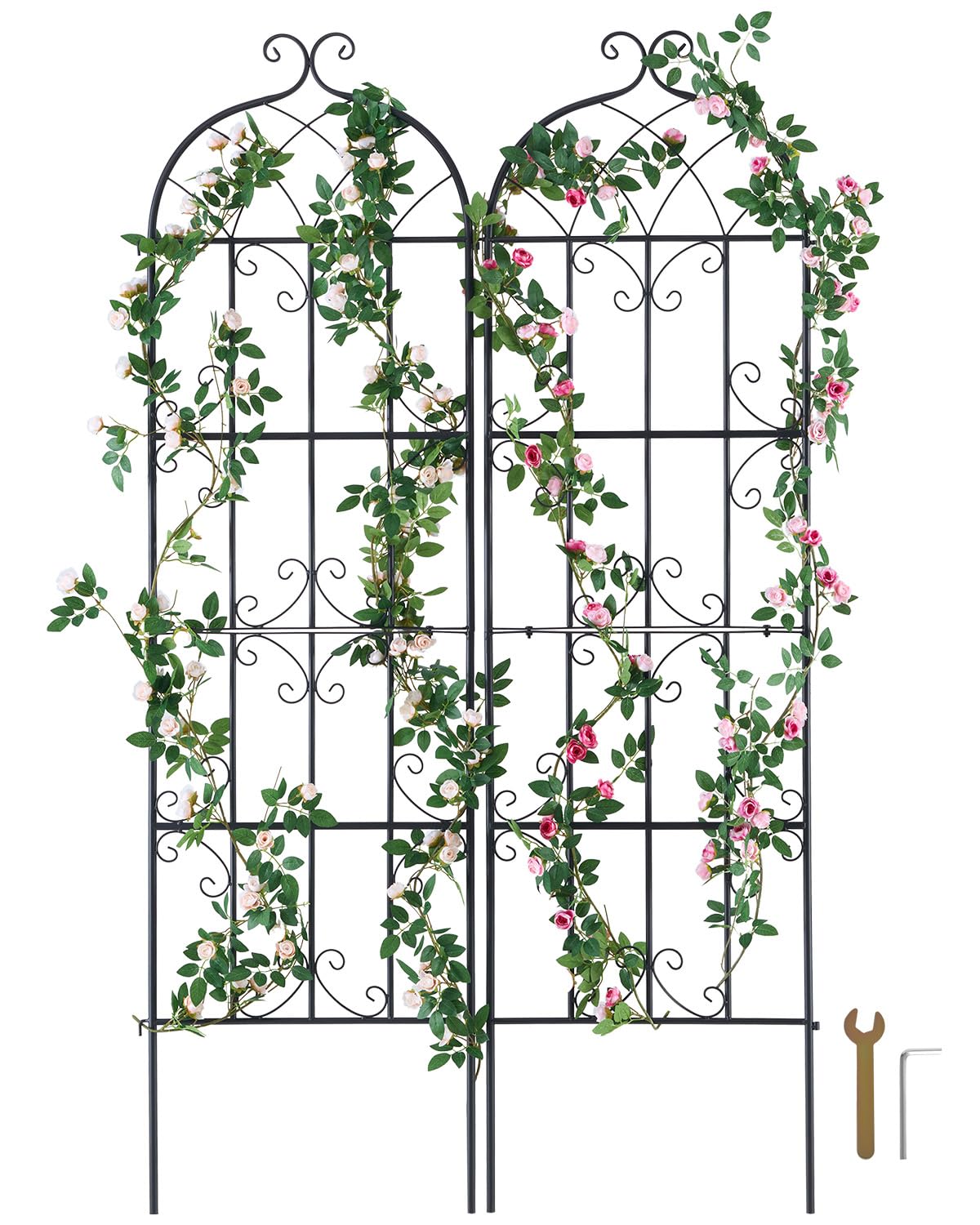 VEVOR trellis front view showing decorative support and curb appeal