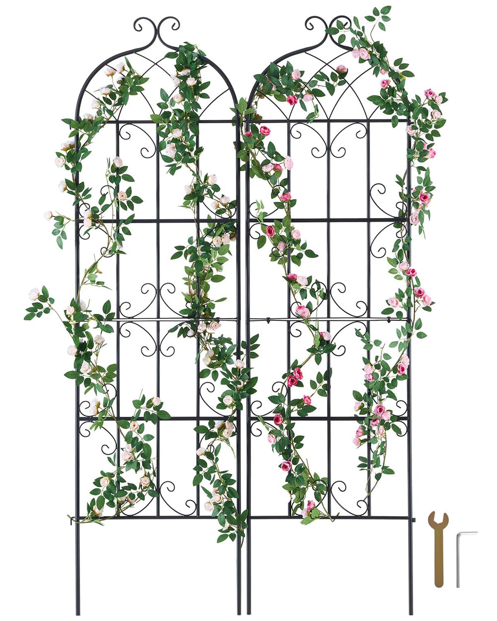 VEVOR trellis front view showing decorative support and curb appeal