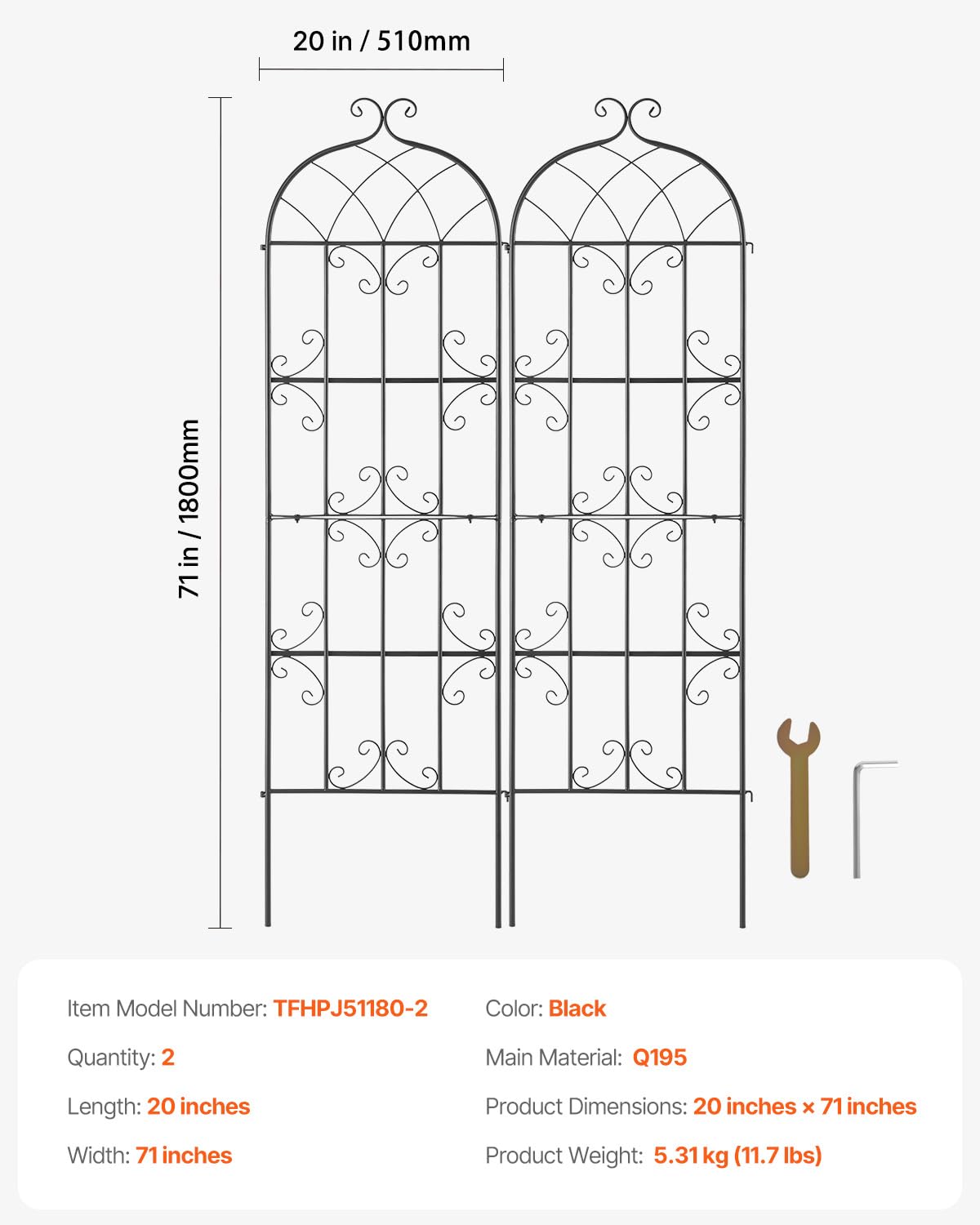 VEVOR trellis staked in soil providing stable anchoring benefit