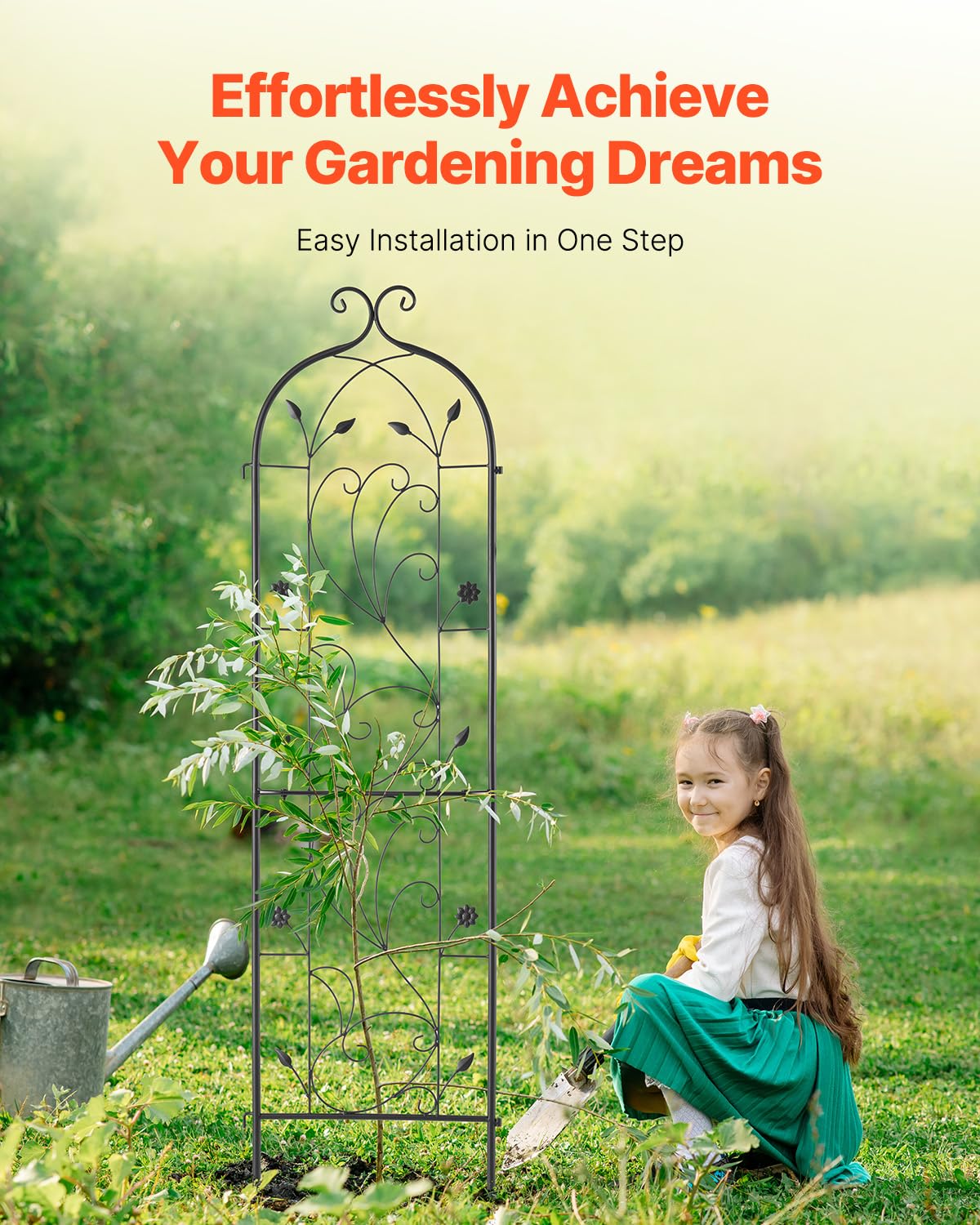 VEVOR trellis supporting climbing roses for neat vertical bloom display