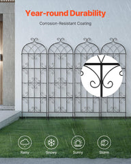 VEVOR trellis with climbing rose illustrating improved air circulation and bloom display