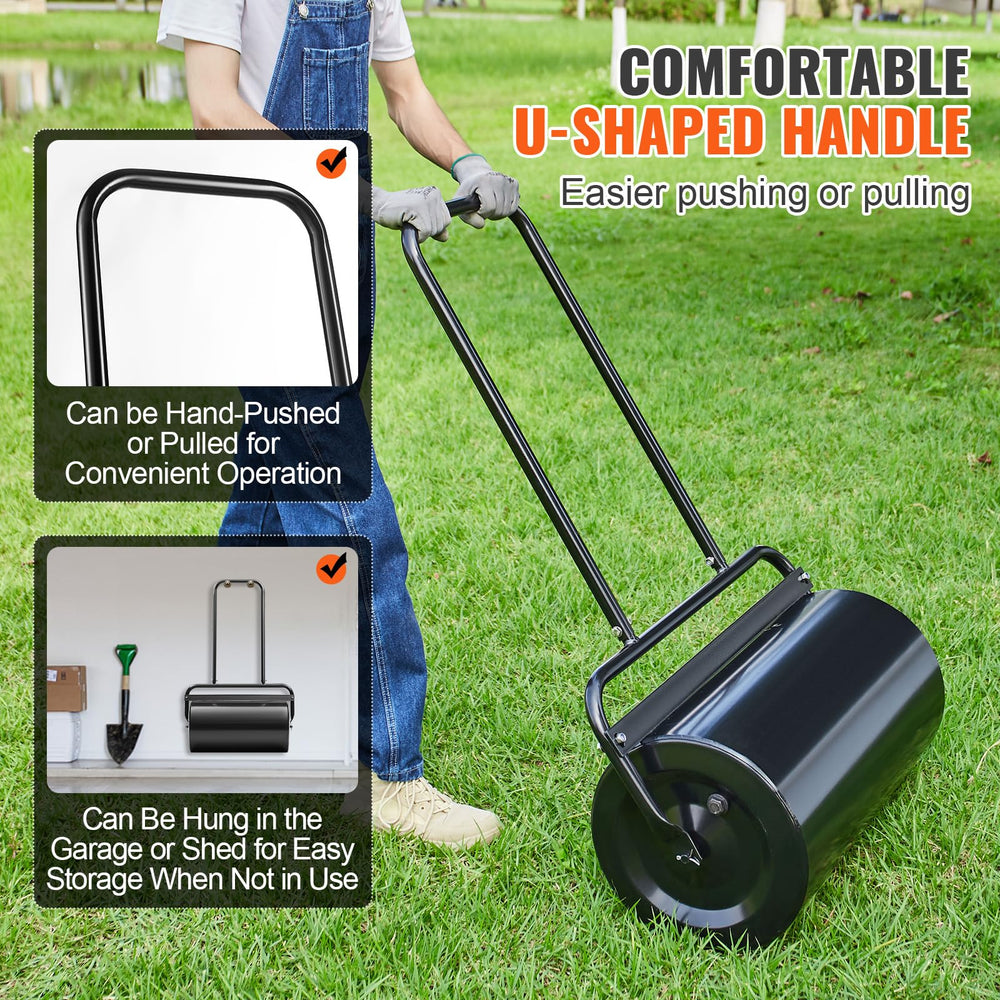 VEVOR ergonomic U-shaped handle close-up, provides comfortable push-pull control
