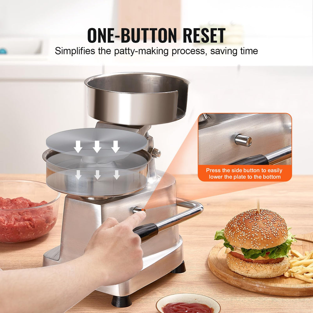 VEVOR unit on countertop with hands for scale, useful for compact commercial kitchens