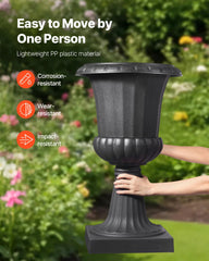 VEVOR close-up of urn texture showing durable plastic surface
