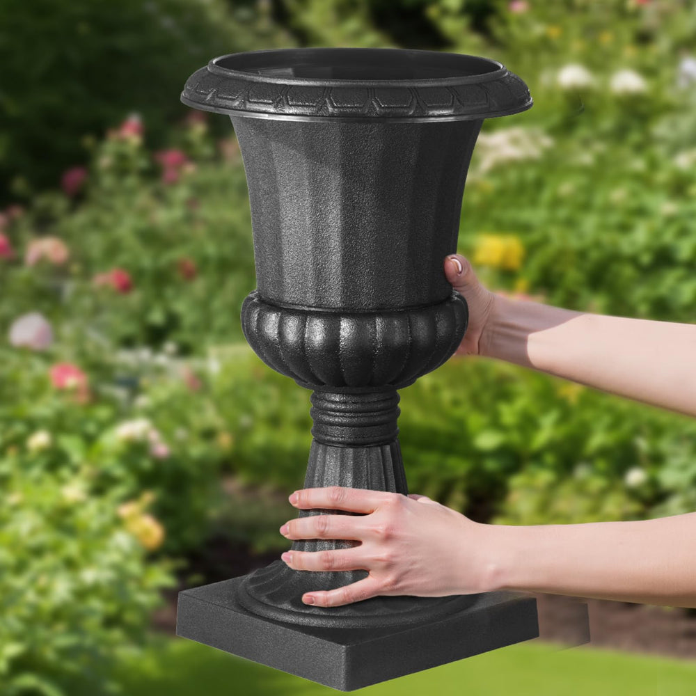 VEVOR pair of urns used at an event stage showing quick styling benefit
