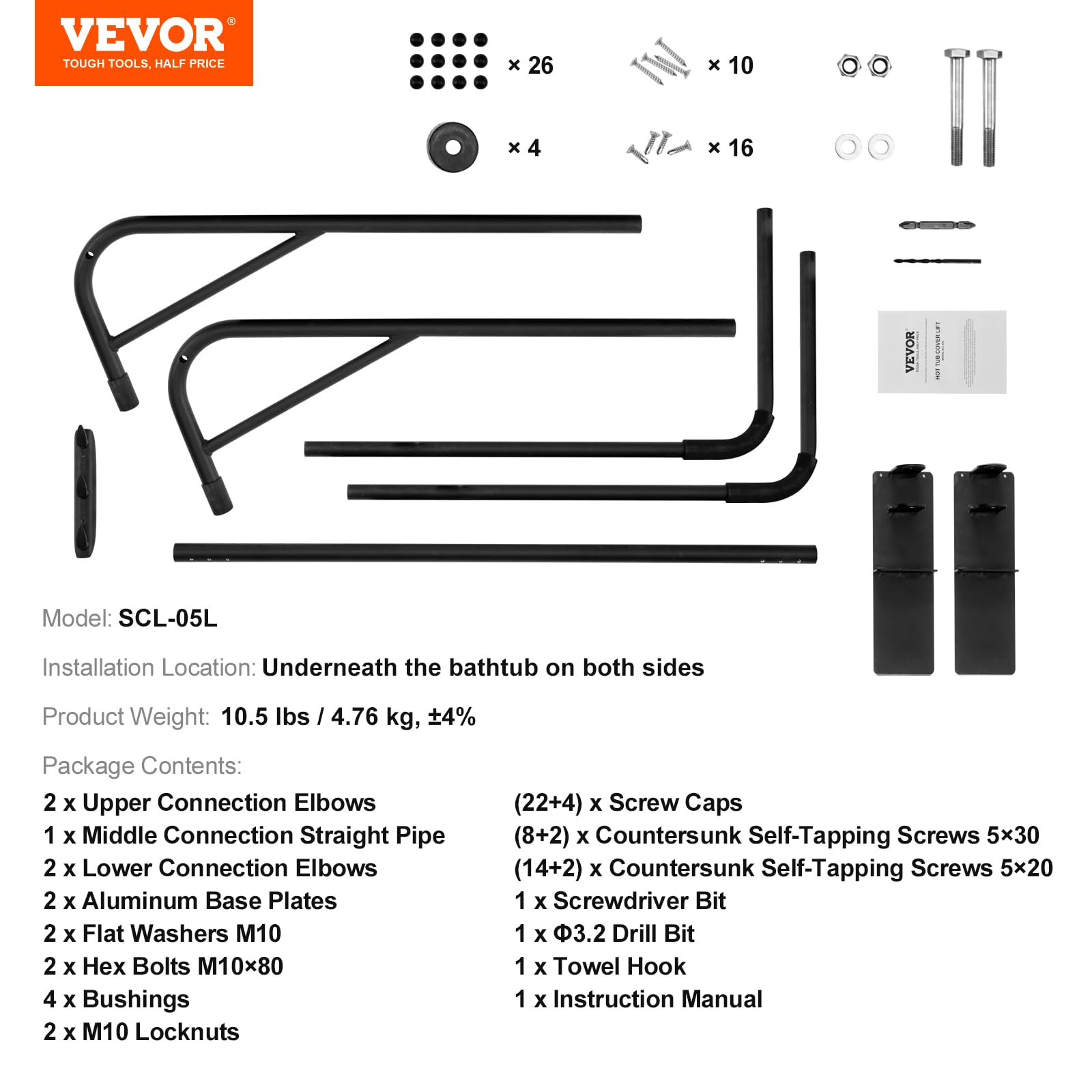 VEVOR user folding a cover with one hand highlighting effortless single-person operation