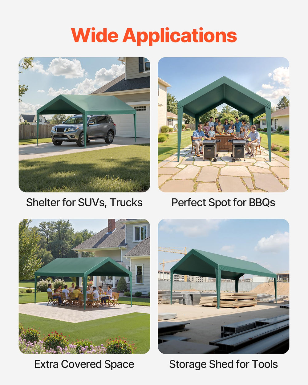 VEVOR tarp shedding rain to show waterproof protection in use