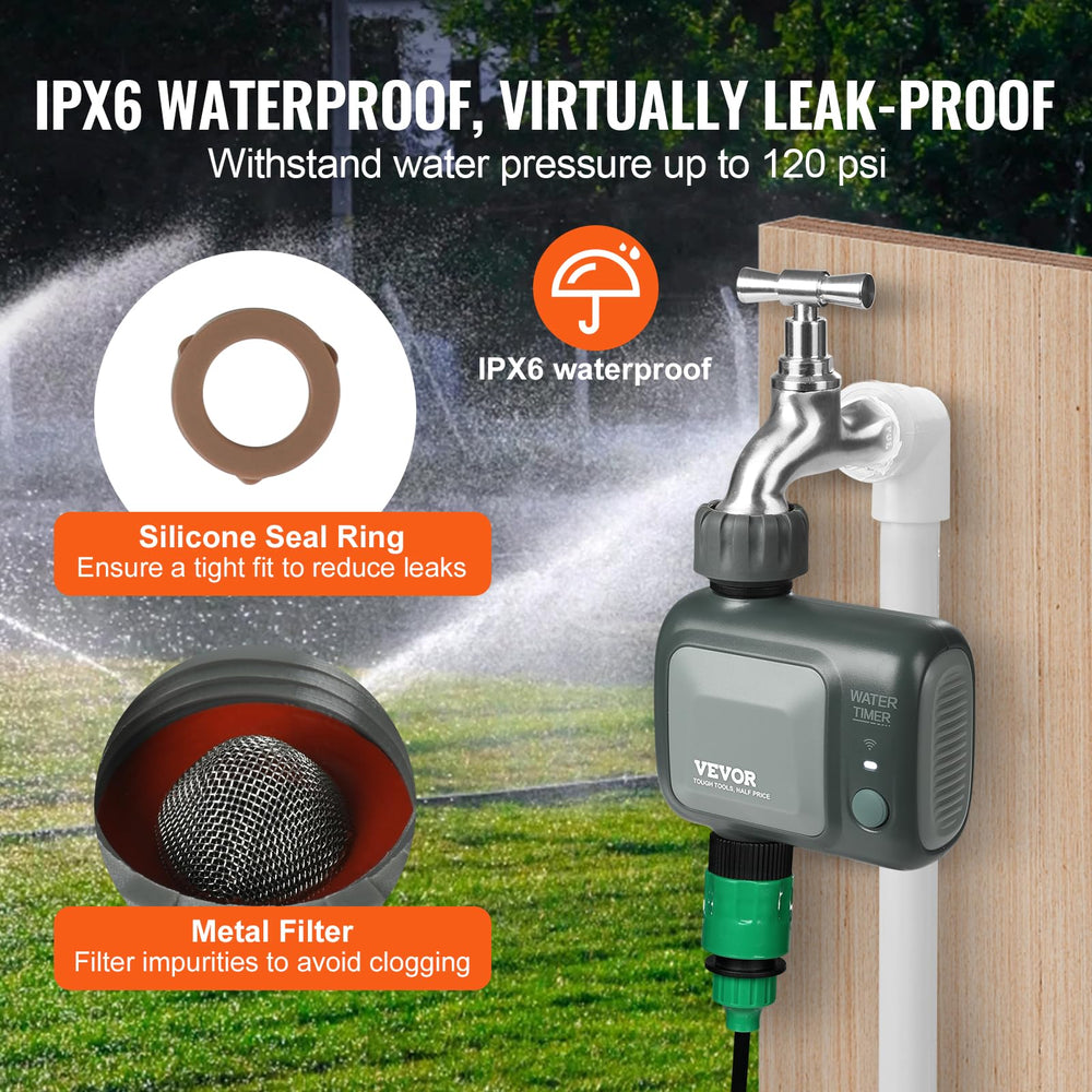 VEVOR waterproof rating demo under running water showing IPX6 protection