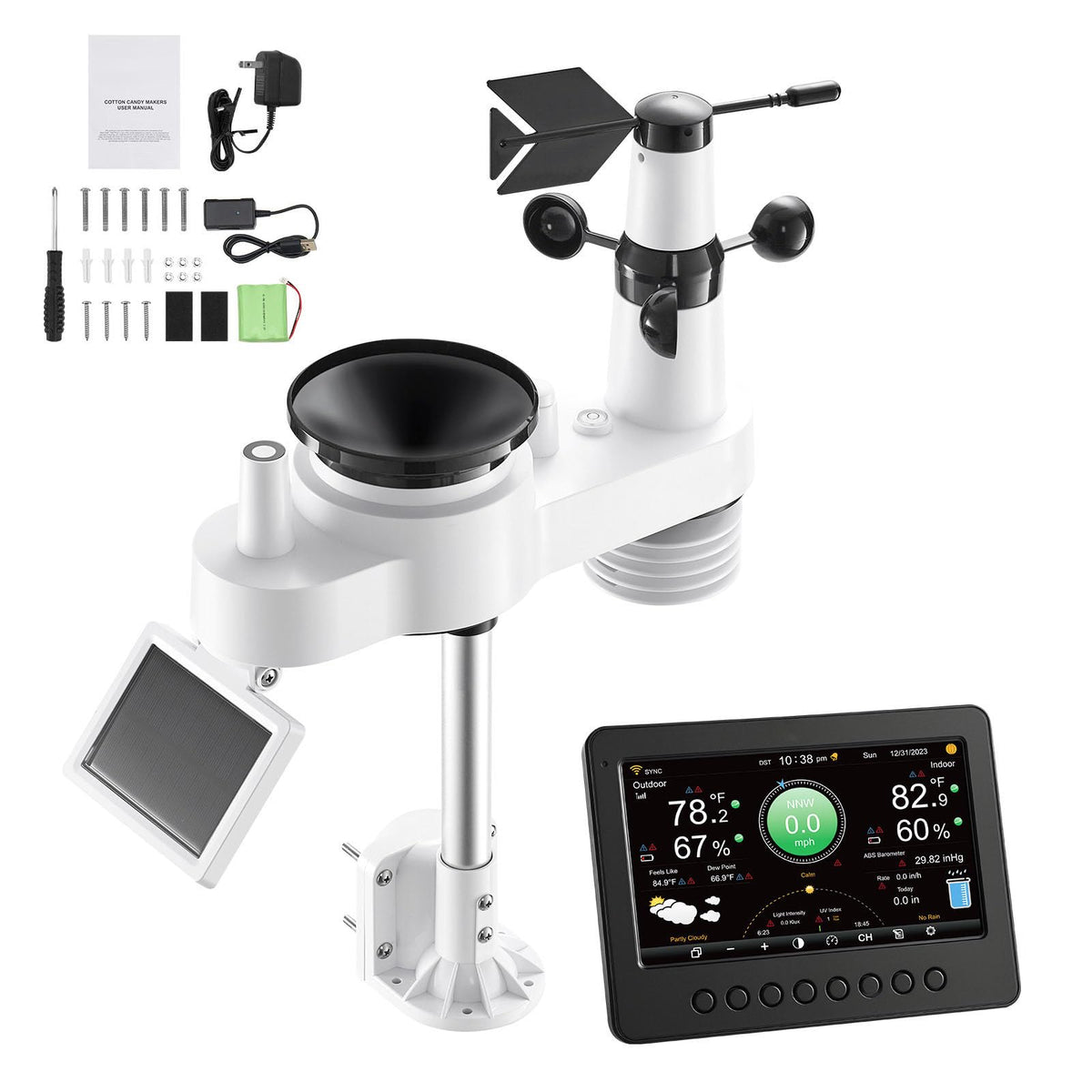 VEVOR front display showing weather data for quick indoor reference