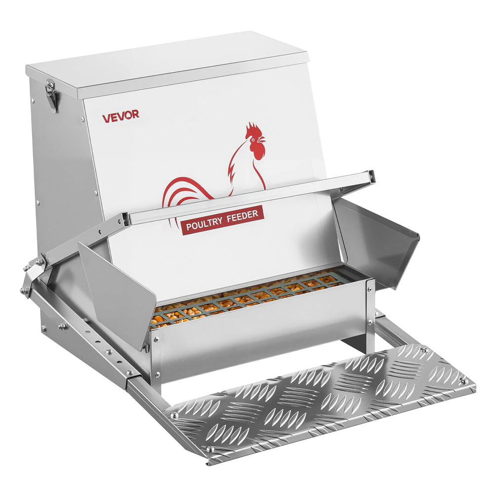 VEVOR rainproof top shedding water benefit: protects feed from wet weather