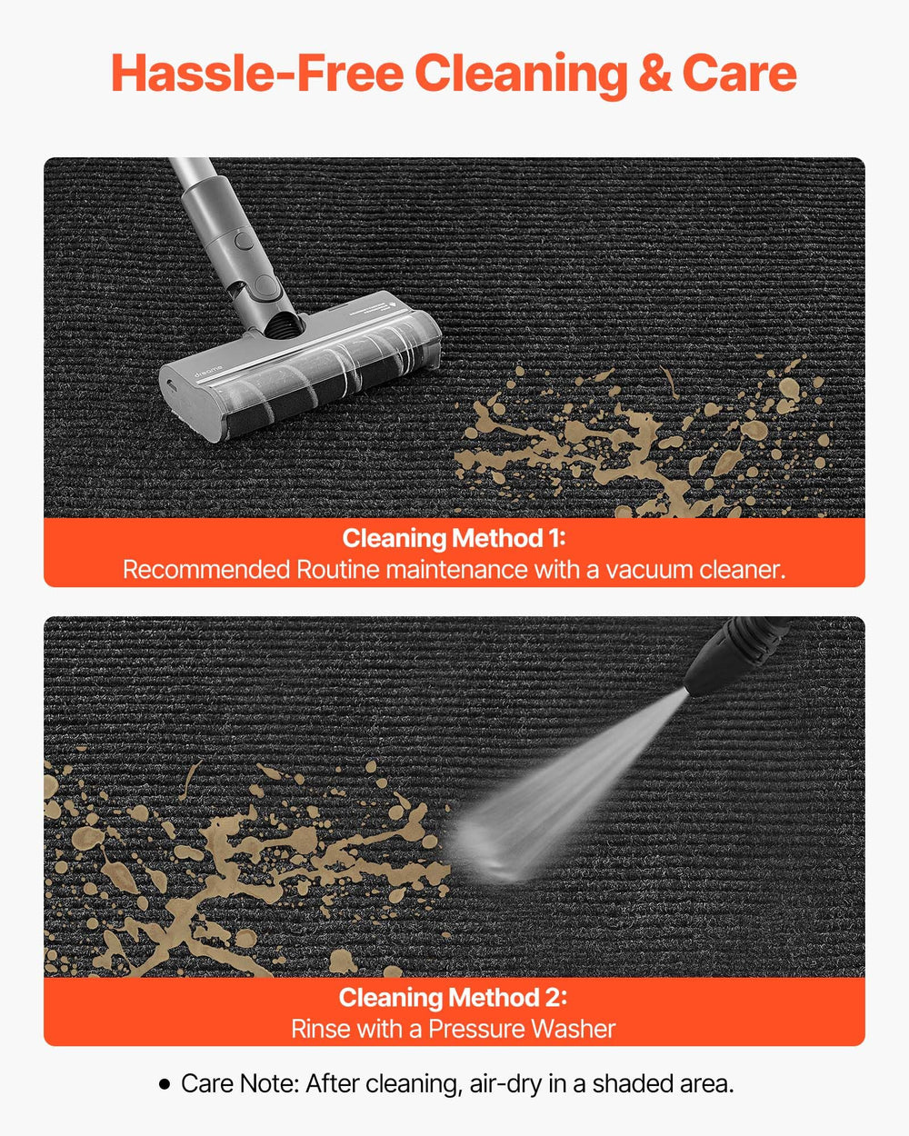 VEVOR demo of mud scraping from shoes keeps floors cleaner
