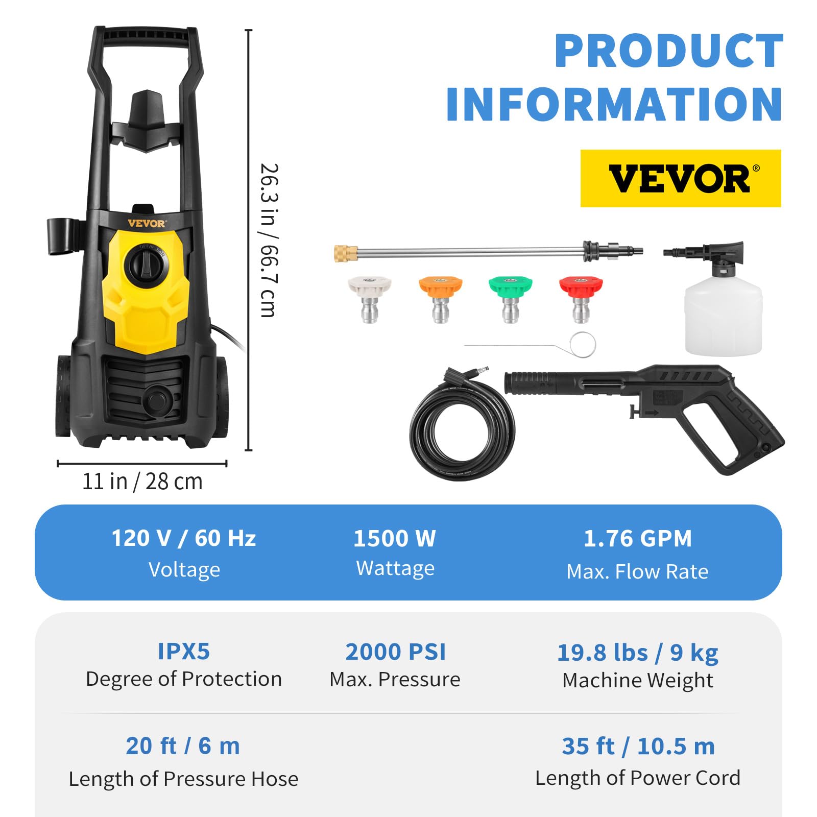 VEVOR wheels and handle image demonstrating single-person portability advantage