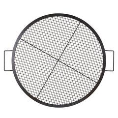 VEVOR front view of 30-inch round grate showing full cooking area and sturdy rim benefit