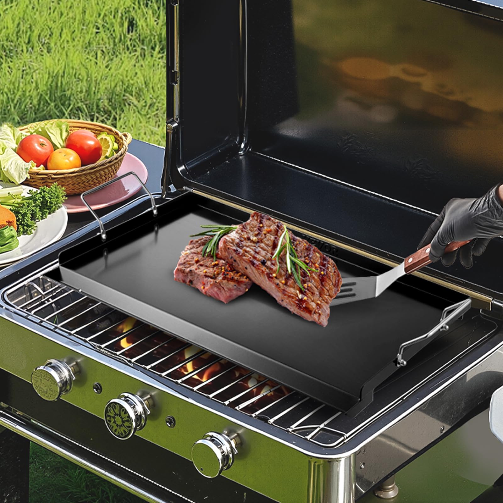 VEVOR underside X-shaped back structure for improved burner airflow