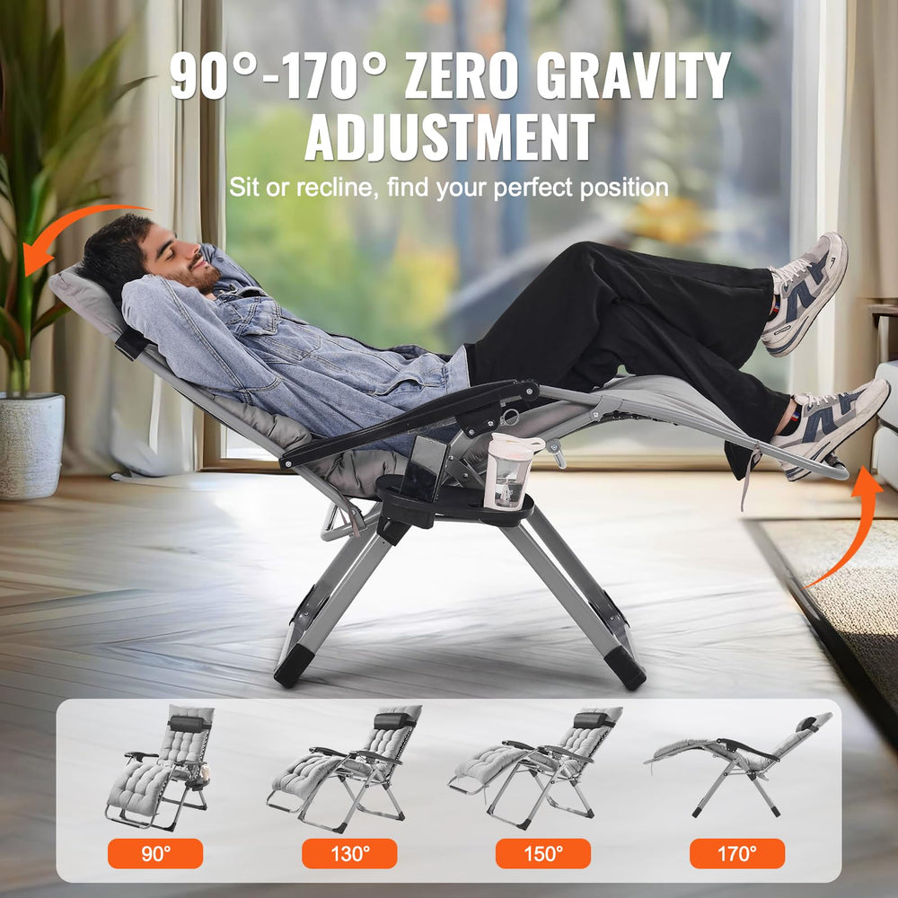 VEVOR chair frame close-up showing reinforced steel tubing and strong lock for stability