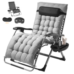 VEVOR front view of chair showing full recliner and cushion for comfortable lounging