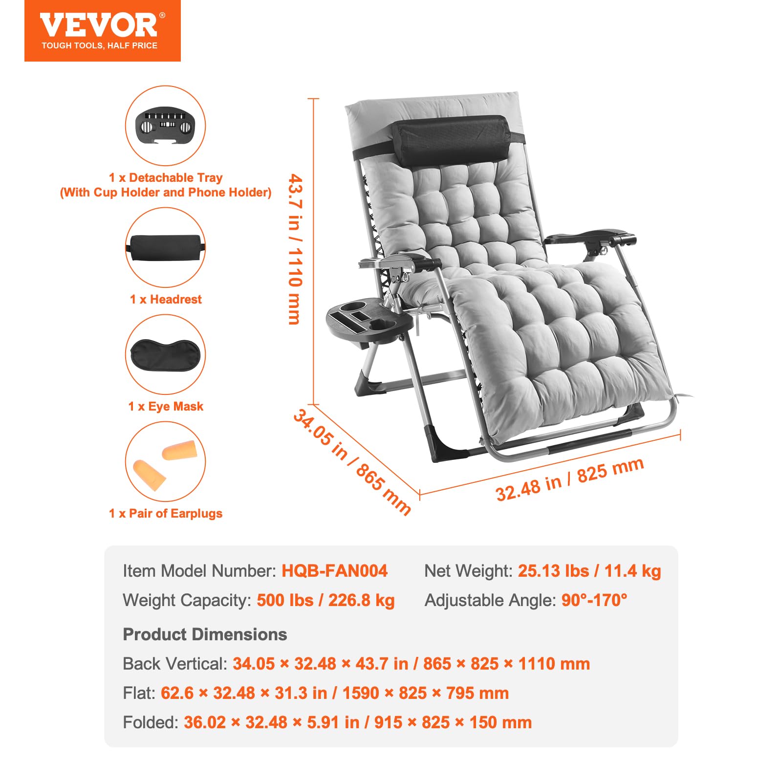VEVOR chair on patio demonstrating outdoor use and weather-resistant design