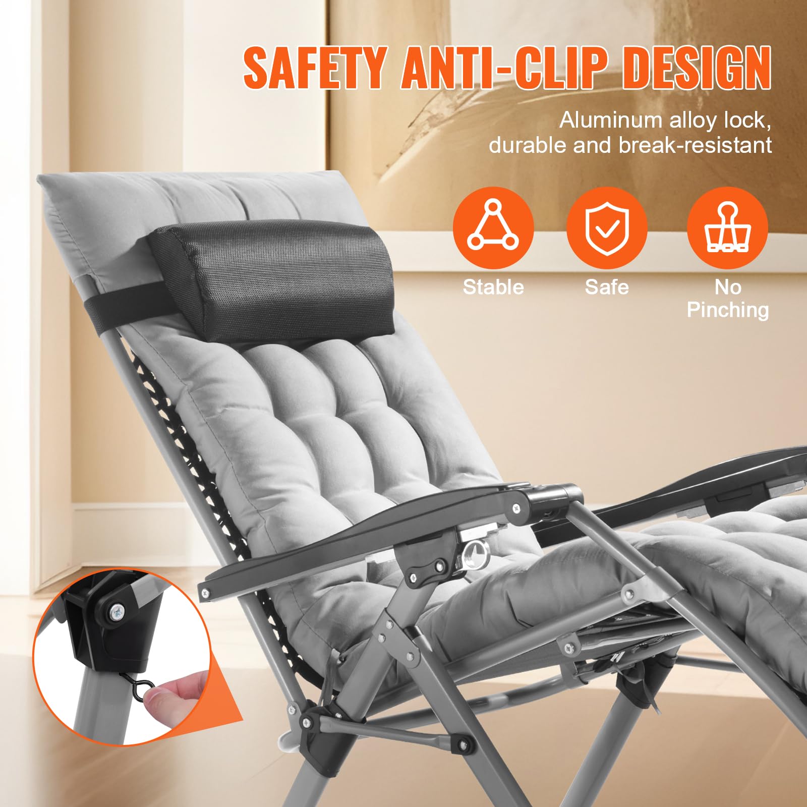 VEVOR detachable tray and cupholder image showing hands-free drink and phone convenience