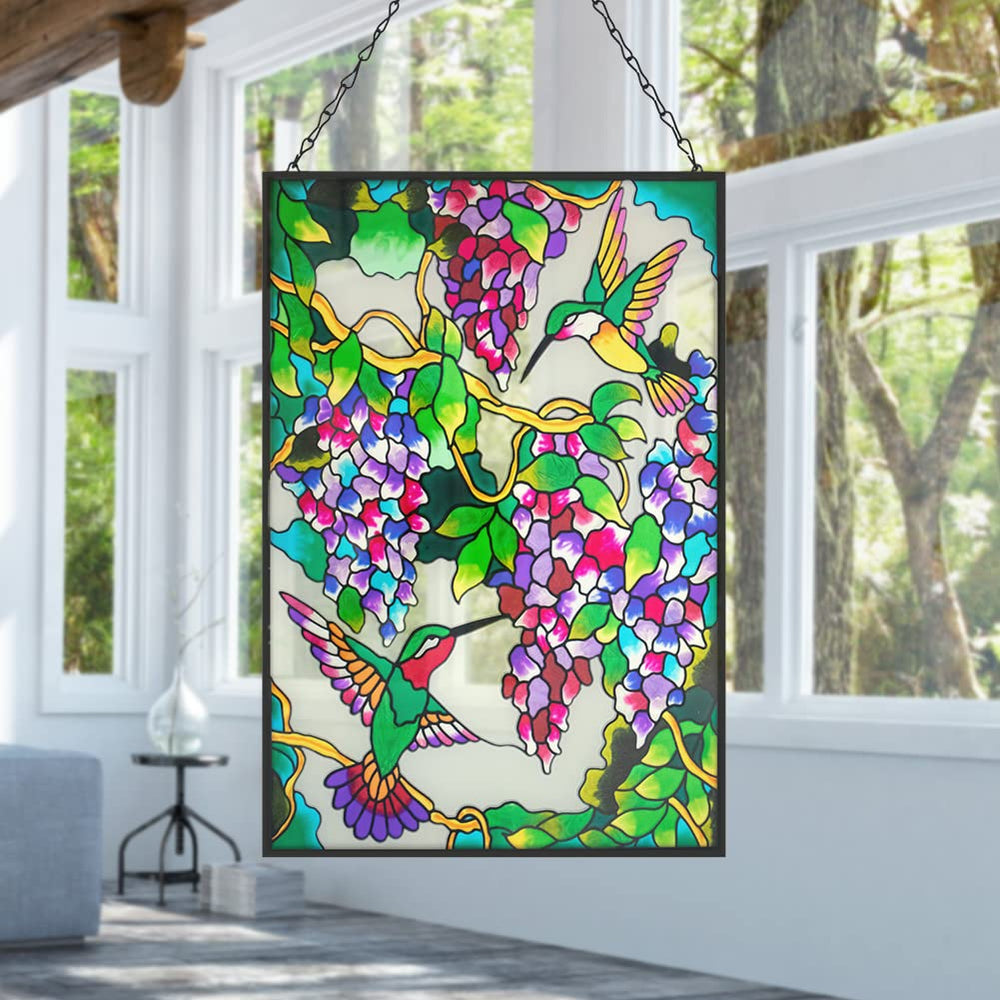 VEWOGARDEN suncatcher hanging in window creating colored light across room