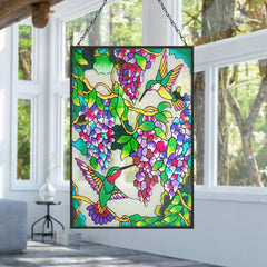 VEWOGARDEN suncatcher hanging in window creating colored light across room