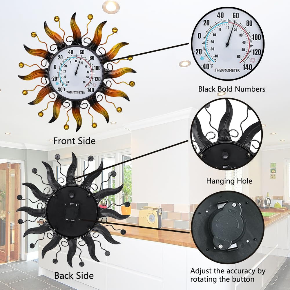 VEWOGARDEN detailed metal rays and golden beads showing durable texture and weatherproof finish