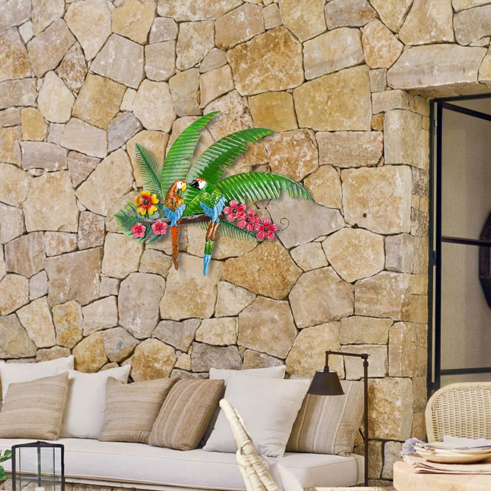 VEWOGARDEN mounted above a sofa in living room, enhances coastal and boho decor