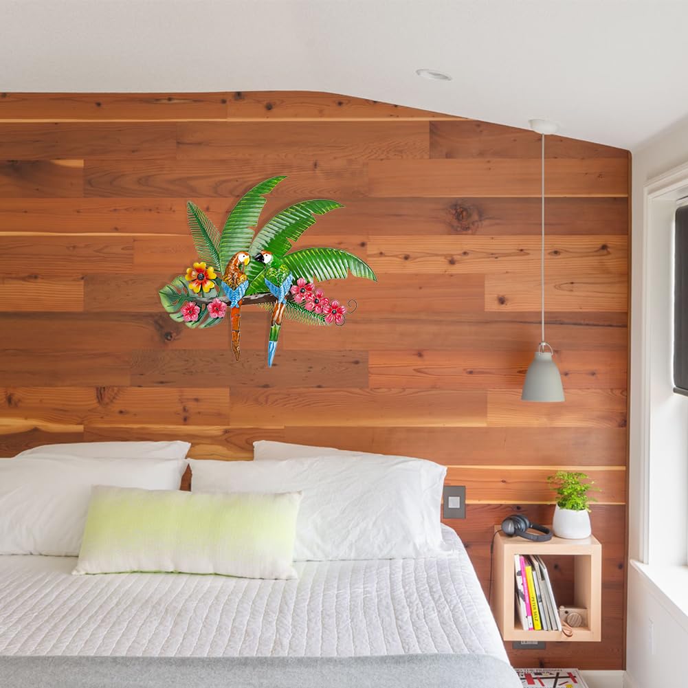 VEWOGARDEN displayed on a patio wall, creates an outdoor tropical focal point