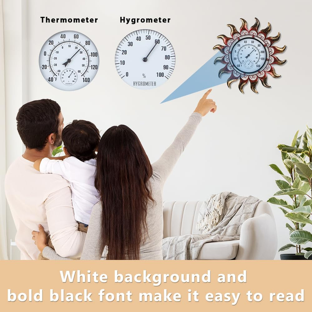 VEWOGARDEN thermometer held in hand for size comparison benefit: compact 13-inch footprint
