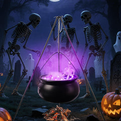 Vexalify front view of witch cauldron showing spooky porch focal point
