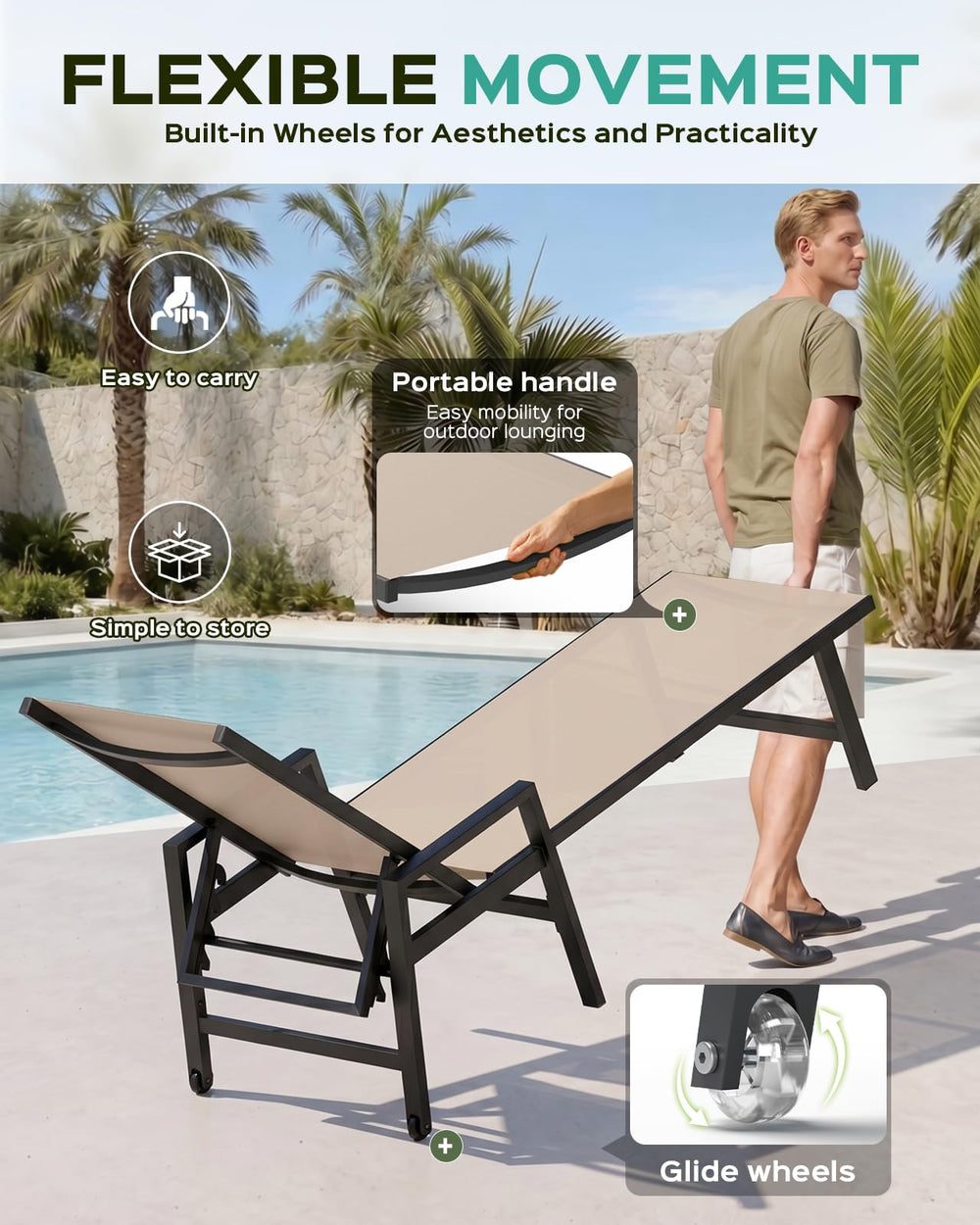 Vexwalx aluminum armrest and frame detail illustrating sturdy support