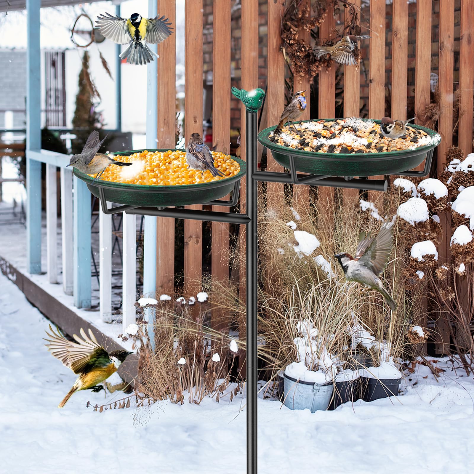 VeyFolzin.st bird bath in garden setting adding vintage charm and wildlife appeal