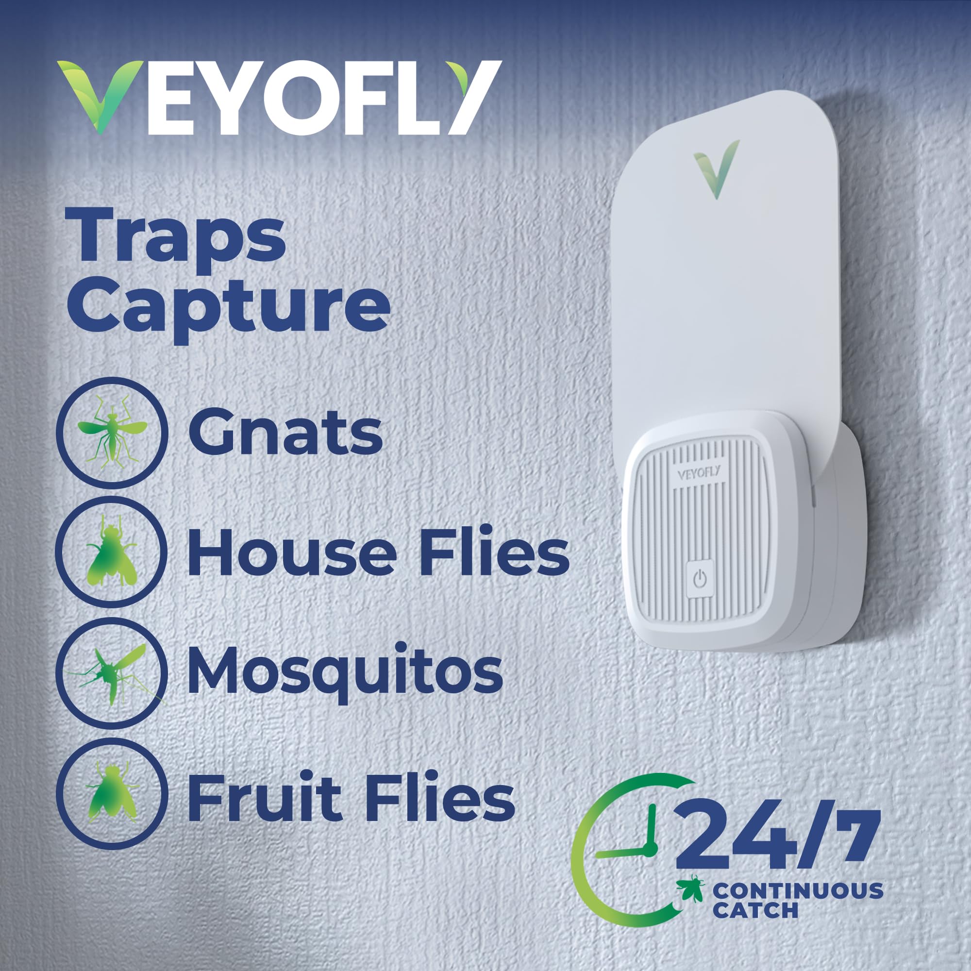 VEYOFLY close-up of adhesive glue card capturing insects for clean removal benefit