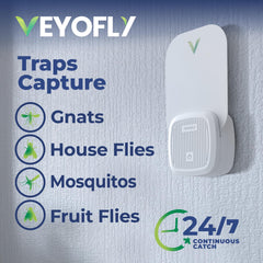 VEYOFLY close-up of adhesive glue card capturing insects for clean removal benefit