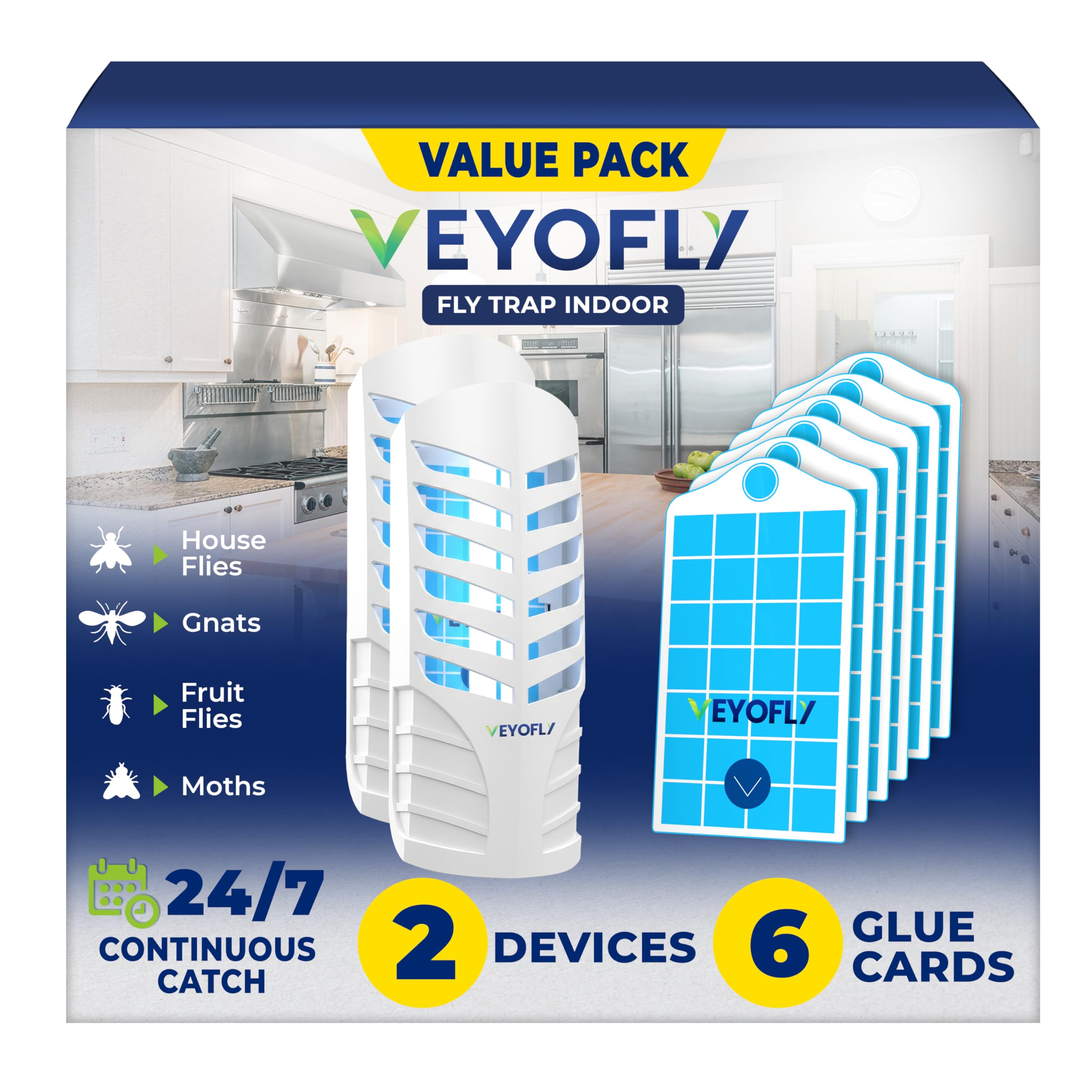 VEYOFLY front view showing compact plug-in design and clean profile