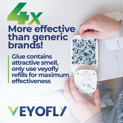 VEYOFLY beside fruit bowl for scale showing effective small-space coverage