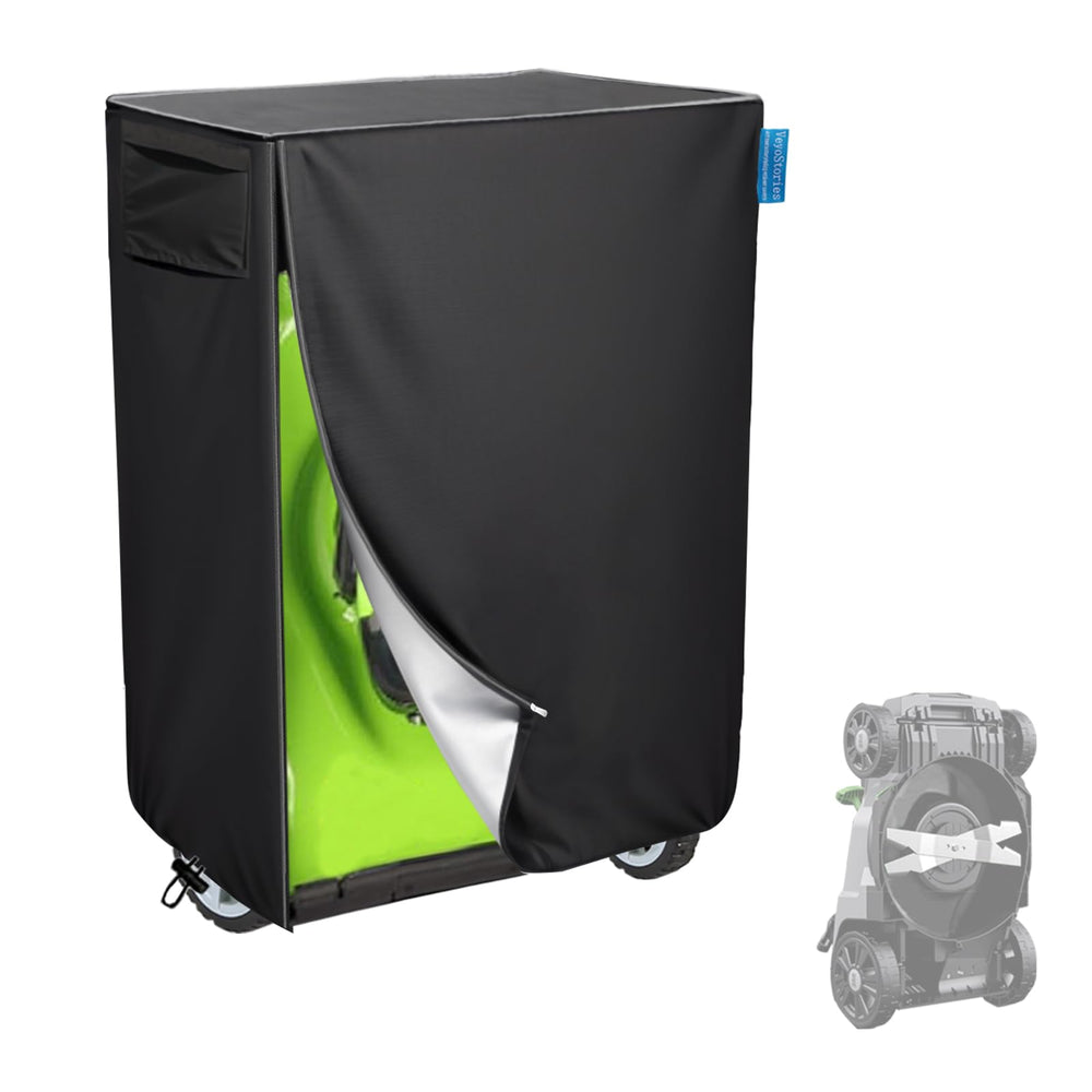 VeyoStories front view cover on mower showing full protection and neat fit