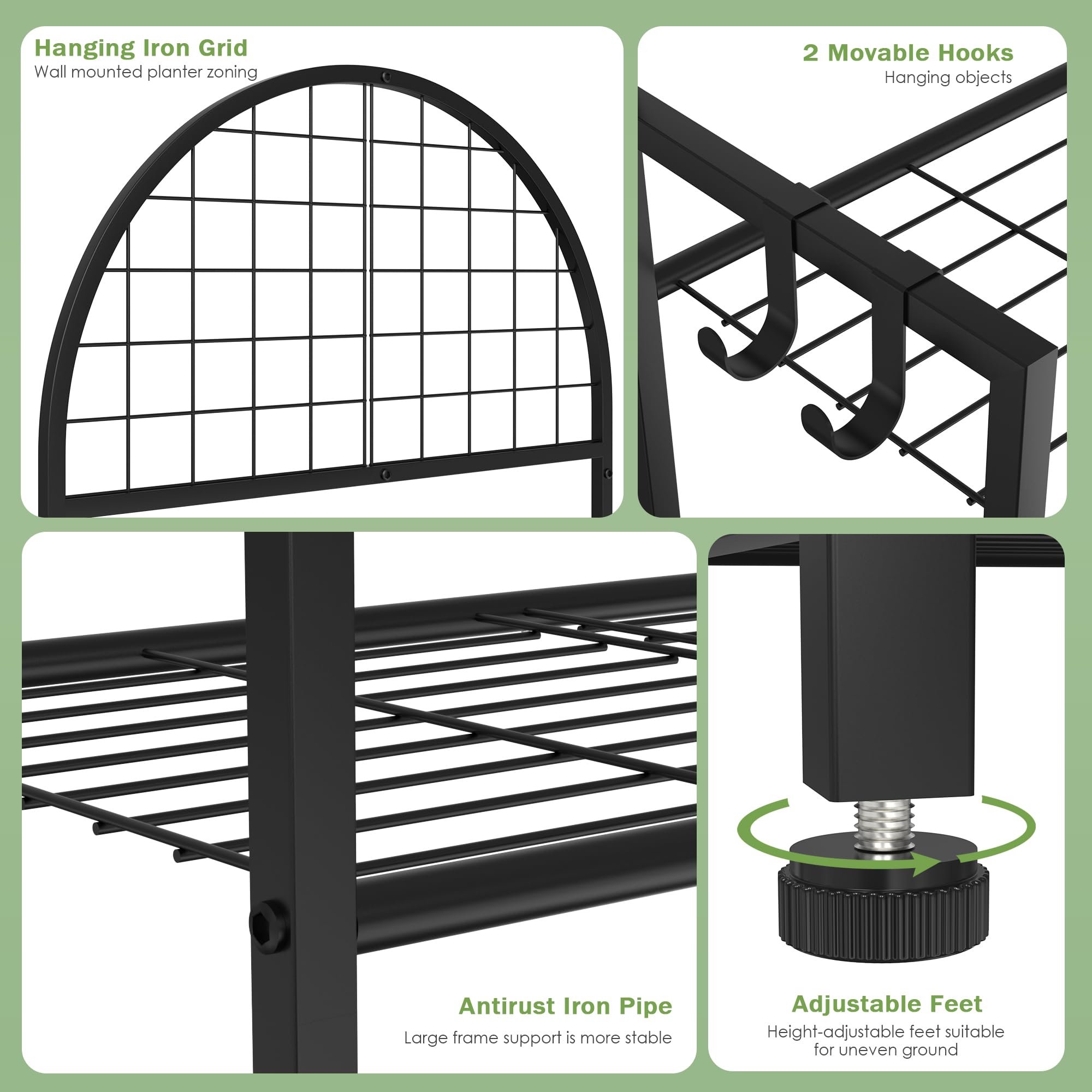 VGMiu plant stand styled on balcony illustrating space-saving greenery benefit