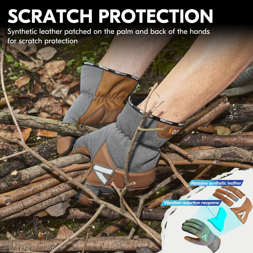 Vgo... gloves worn while pruning illustrating scratch protection and control