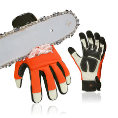 Vgo... glove front view showing leather shell and fit for comfort