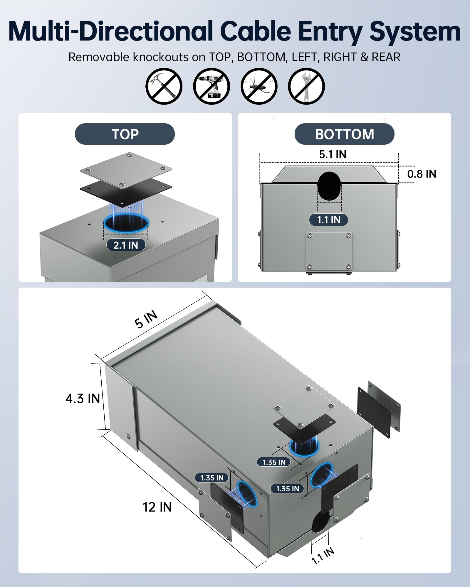 vhbw circuit breaker close detail highlighting the built-in 50A protection for safe generator use