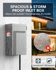 vhbw inlet box side ports detail showing multiple conduit entries for flexible installation options