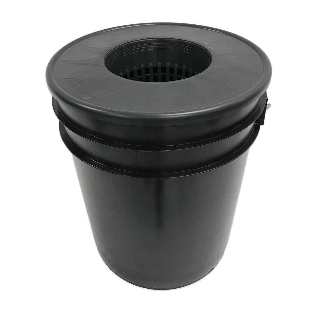 Viagrow installed in a 5 gallon bucket demonstrating secure placement