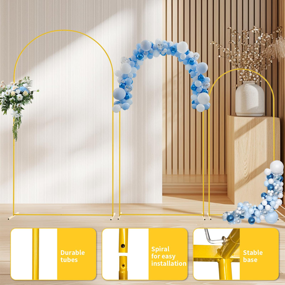 VibeHaven decorated arch with balloons creating a photogenic party backdrop