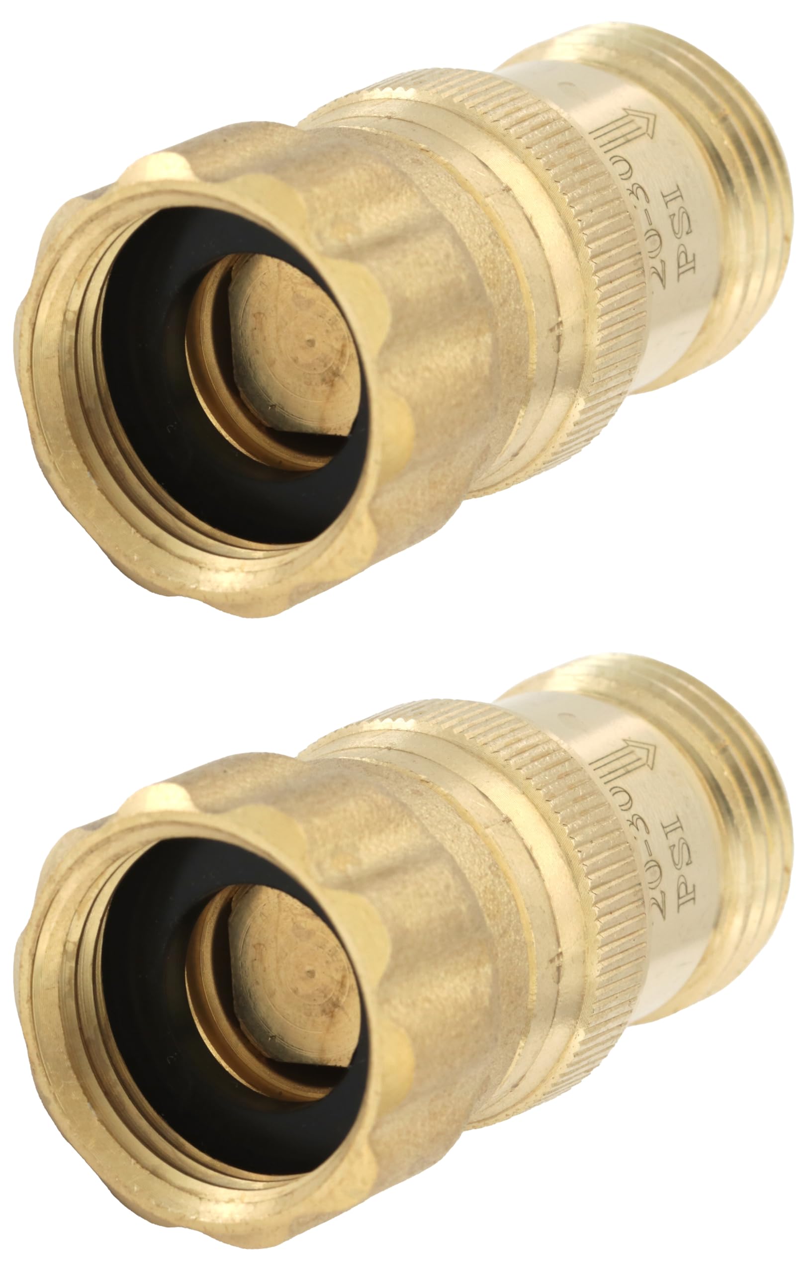 Vibrant Yard regulator front view showing robust lead-free brass, durable outdoor performance